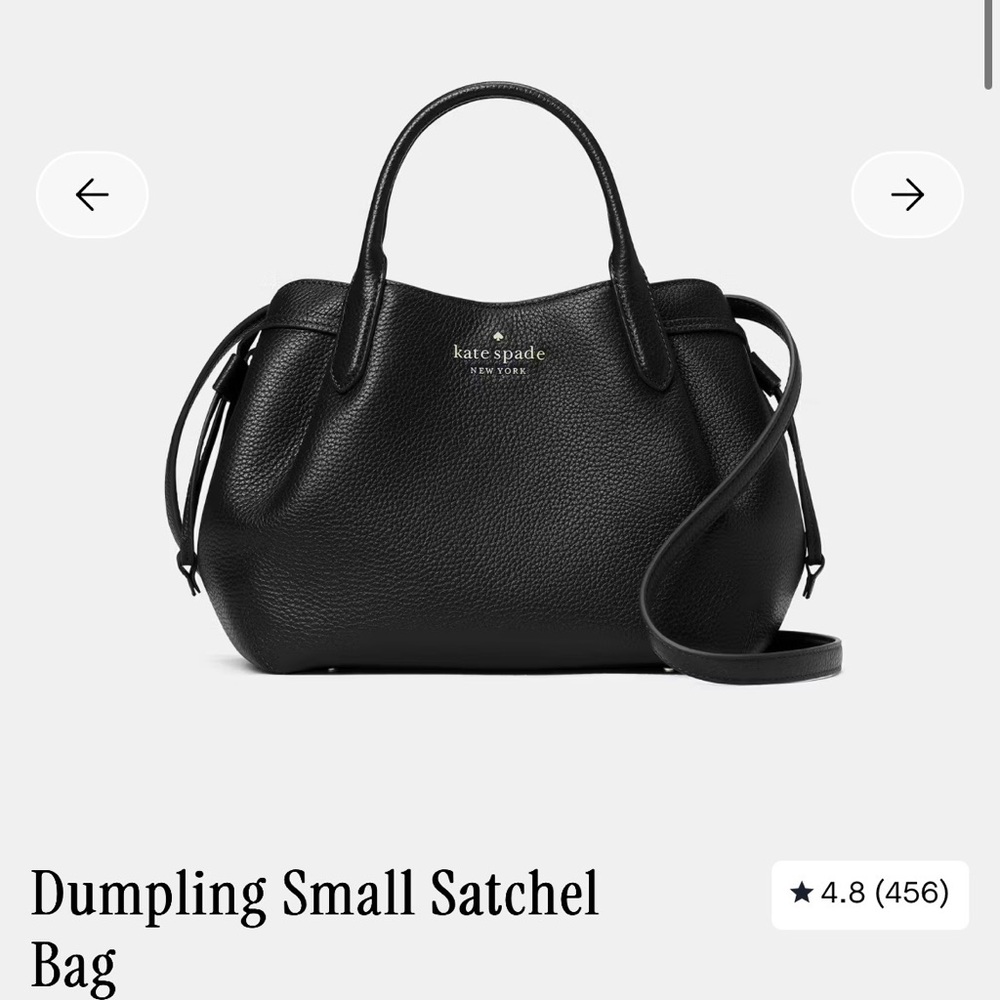 Kate Spade Small Dumpling Satchel Bag (Black)